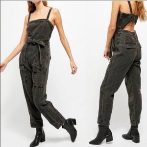Free People Denim Jumpsuit